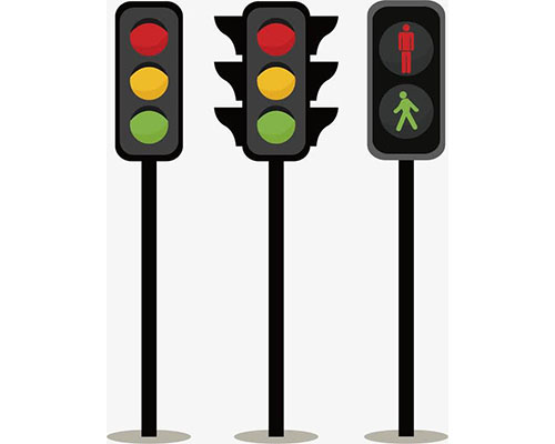 青松路街道信号灯