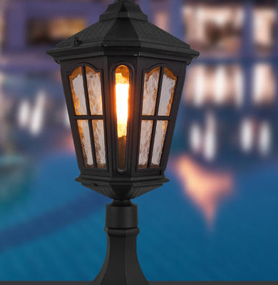 青松路街道柱头灯