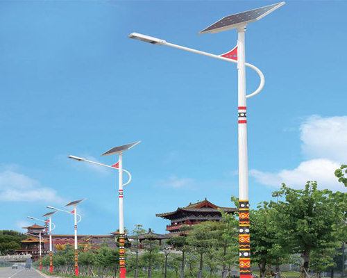 青松路街道民族特色路灯